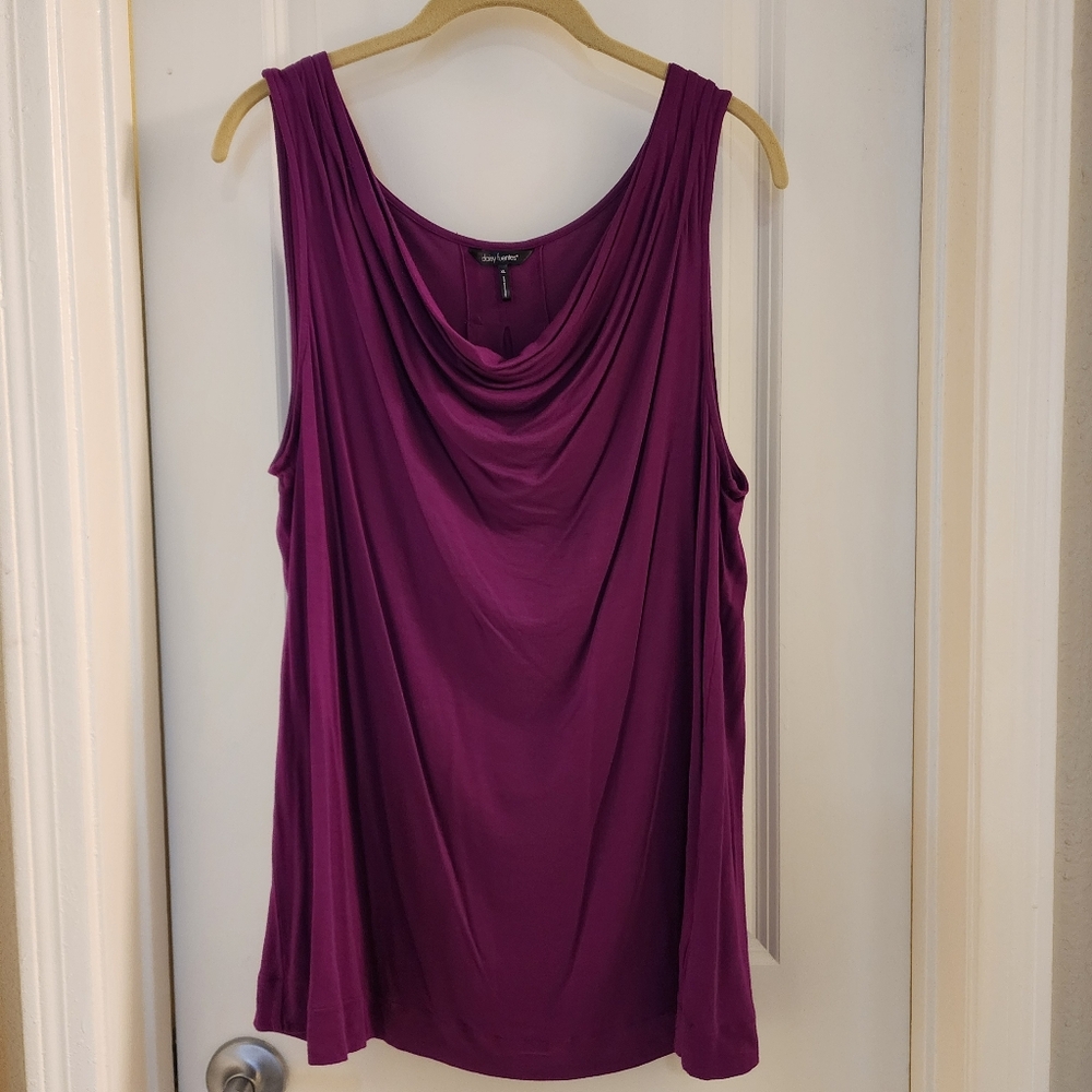 Daisy Fuentes Drape Neck Tank Top Long